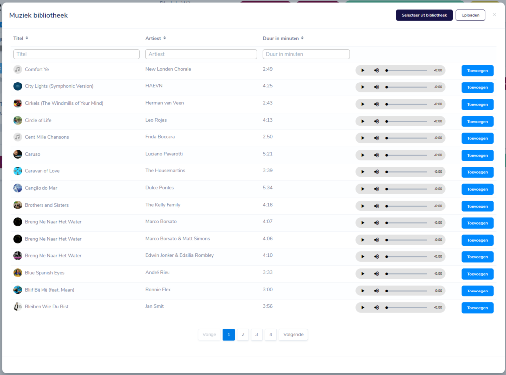 Draaiboek Online Muziek bibliotheek