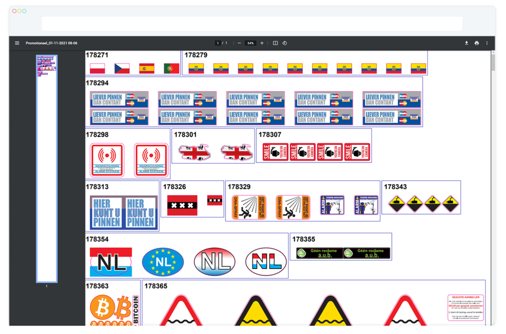 Stickermaster pdf output